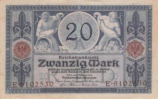 20 Mark Serie K/E 1915